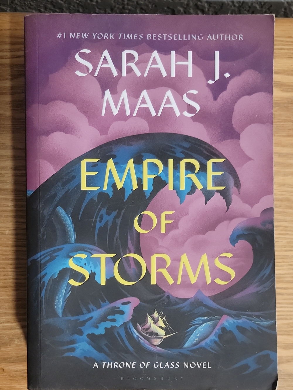 Sarah J. Maas Empire of Storms Paperback - Purple & Blue Cover